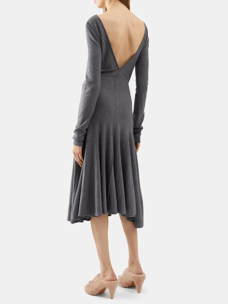 Womens Khaite Long Day Dresses In Grey