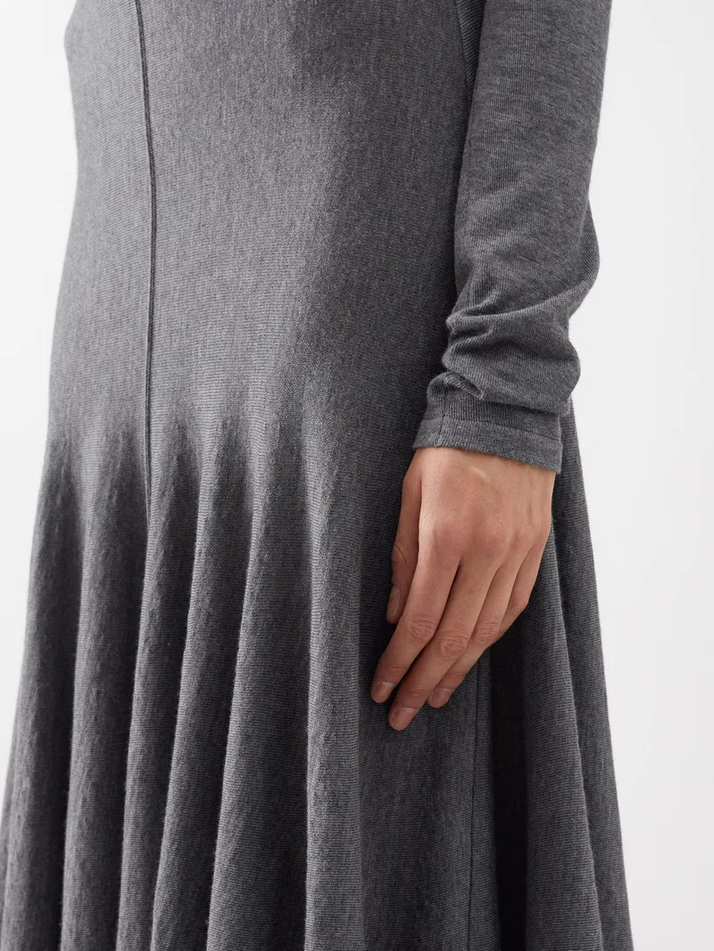Womens Khaite Long Day Dresses In Grey