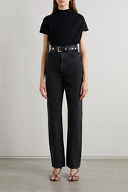 Womens Khaite Straight Jeans In Black