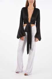Womens Alexandre Vauthier Crop Tops In Black