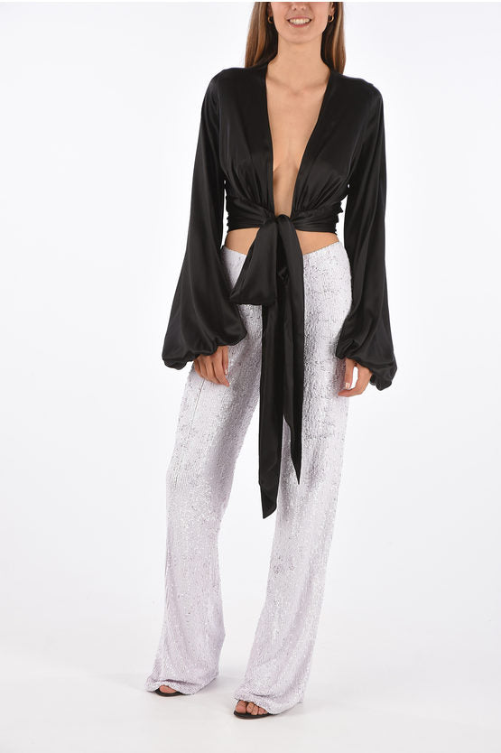 Womens Alexandre Vauthier Crop Tops In Black