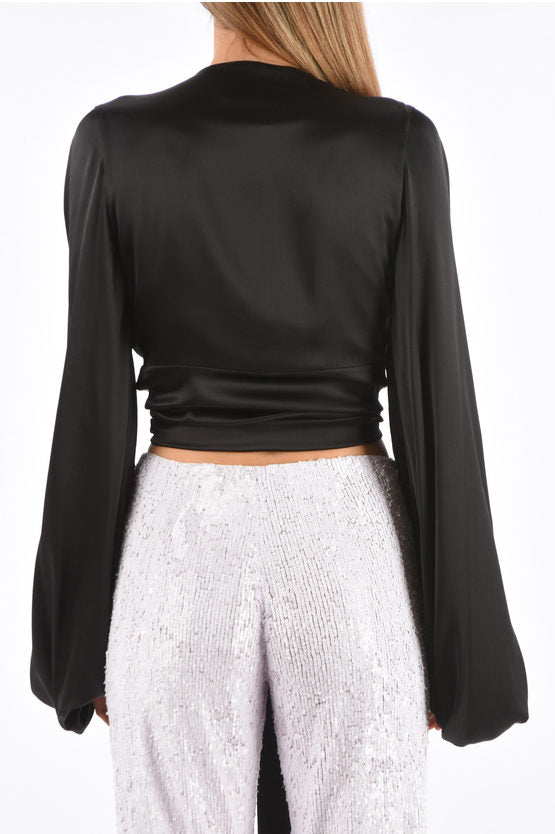 Womens Alexandre Vauthier Crop Tops In Black