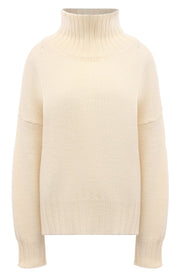 Womens Rohe Heavy Roll Necks In White