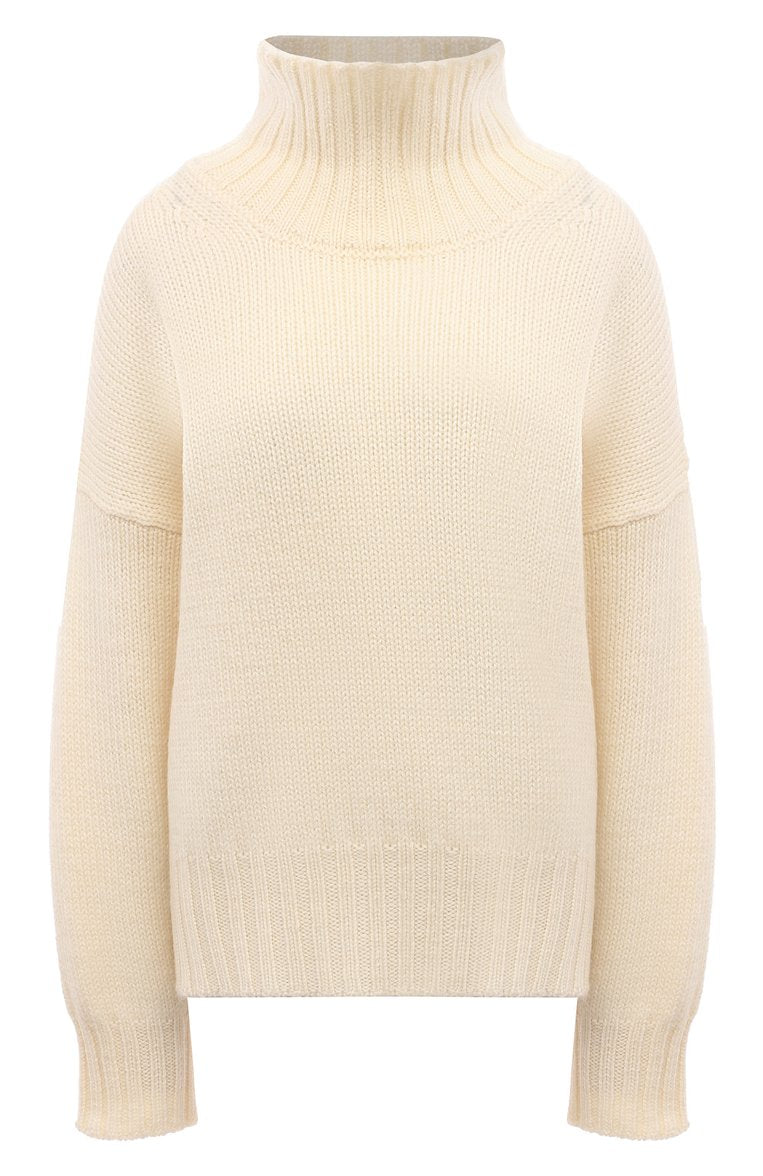 Womens Rohe Heavy Roll Necks In White