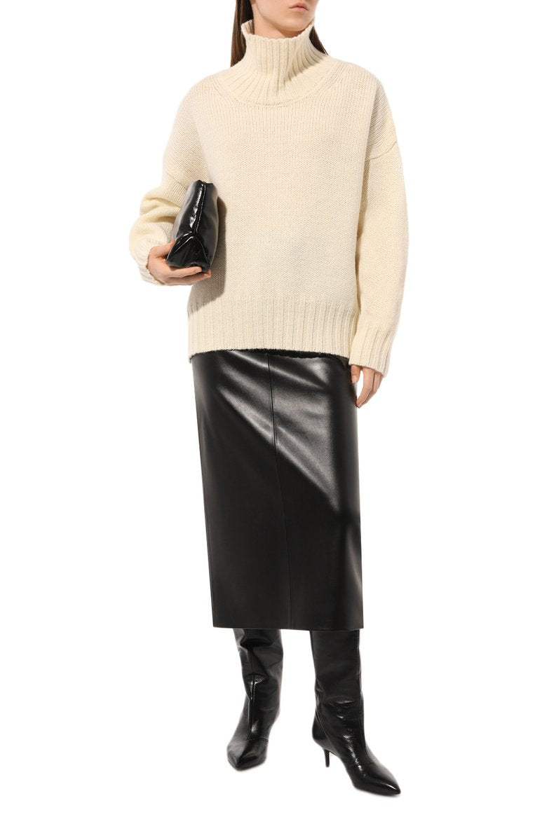 Womens Rohe Heavy Roll Necks In White