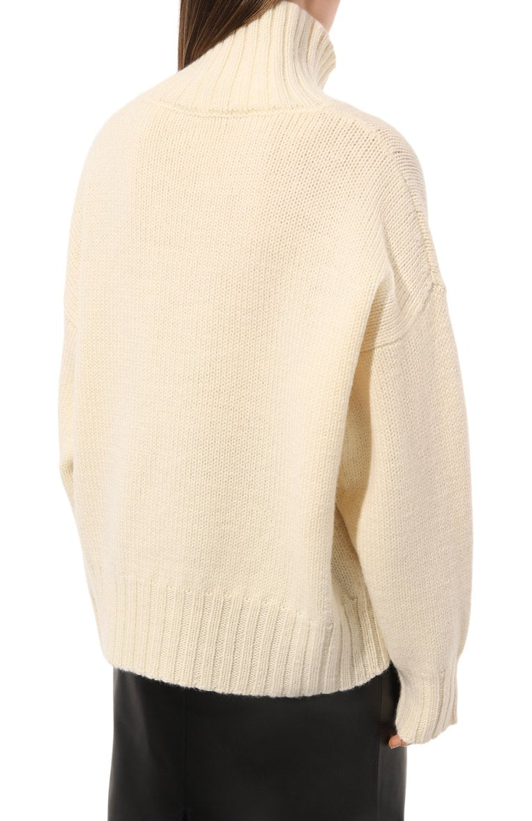Womens Rohe Heavy Roll Necks In White