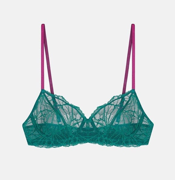 Womens Dora Larsen Demi Cup Bras In Dark Green