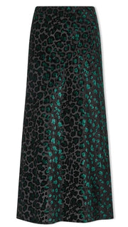 Womens Cefinn Long Skirts In Green Black