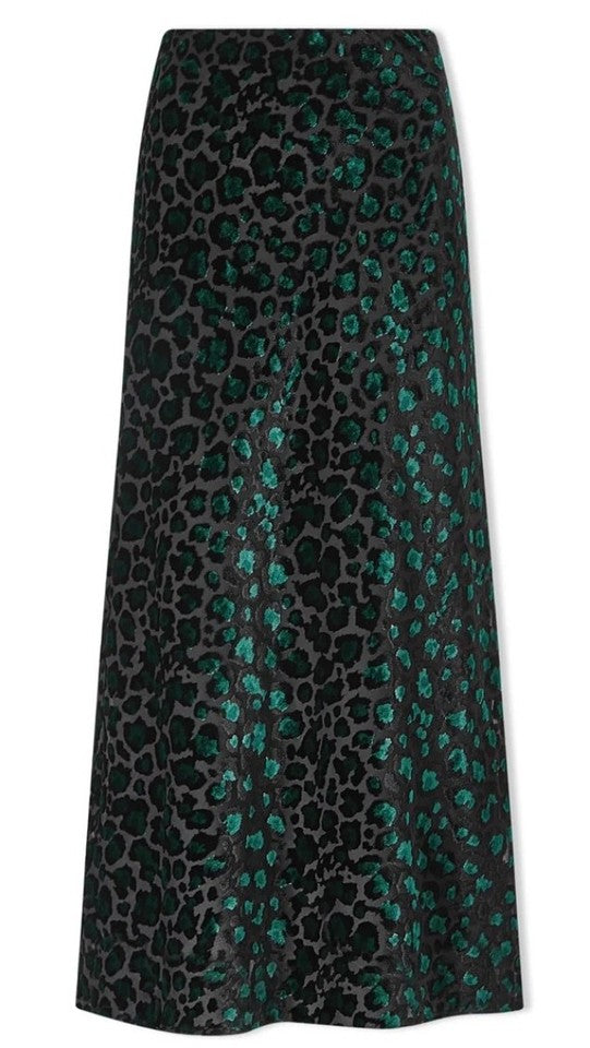 Womens Cefinn Long Skirts In Green Black