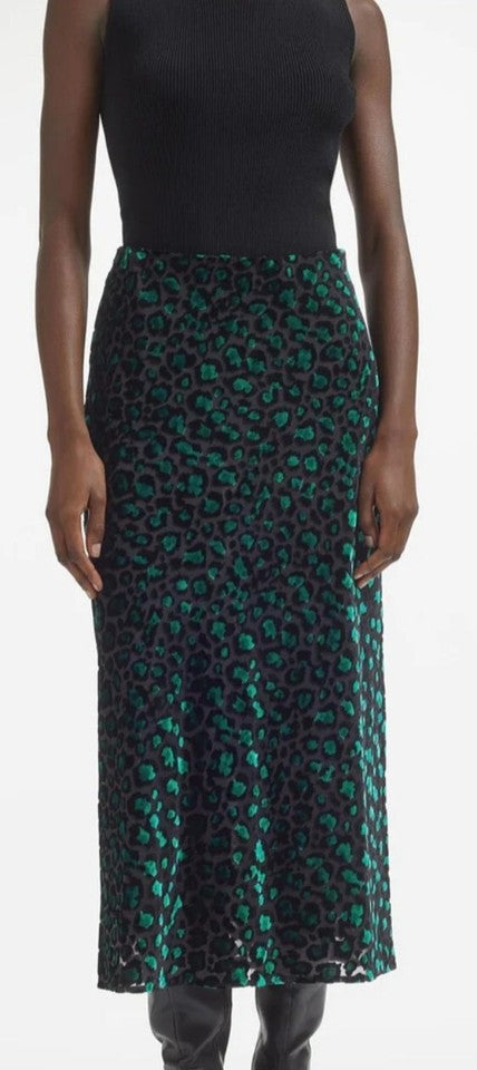 Womens Cefinn Long Skirts In Green Black