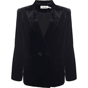 Cefinn Womens The Ronson Fluid Velvet Blazer in Black