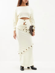Womens A.W.A.K.E. Long Skirts In Ivory