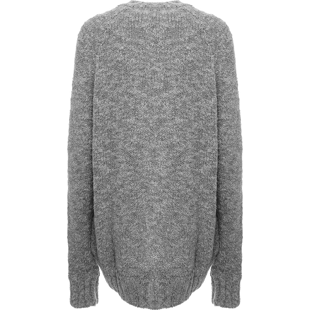 RAEY Womens Boucle Raglan Jumper in Grey