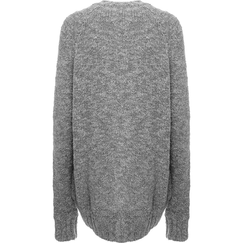 RAEY Womens Boucle Raglan Jumper in Grey