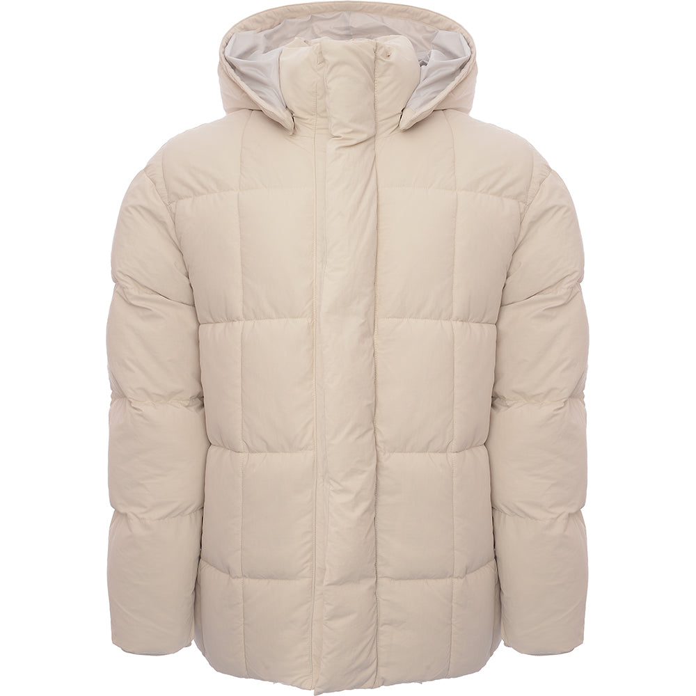 Alex Eagle Womens Beige Richmond Recycled Nylon Puffer Jacket