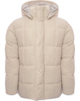 Alex Eagle Mens Beige Richmond Recycled Nylon Puffer Jacket