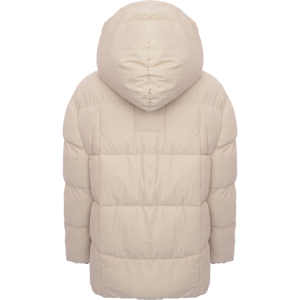 Alex Eagle Womens Beige Richmond Recycled Nylon Puffer Jacket