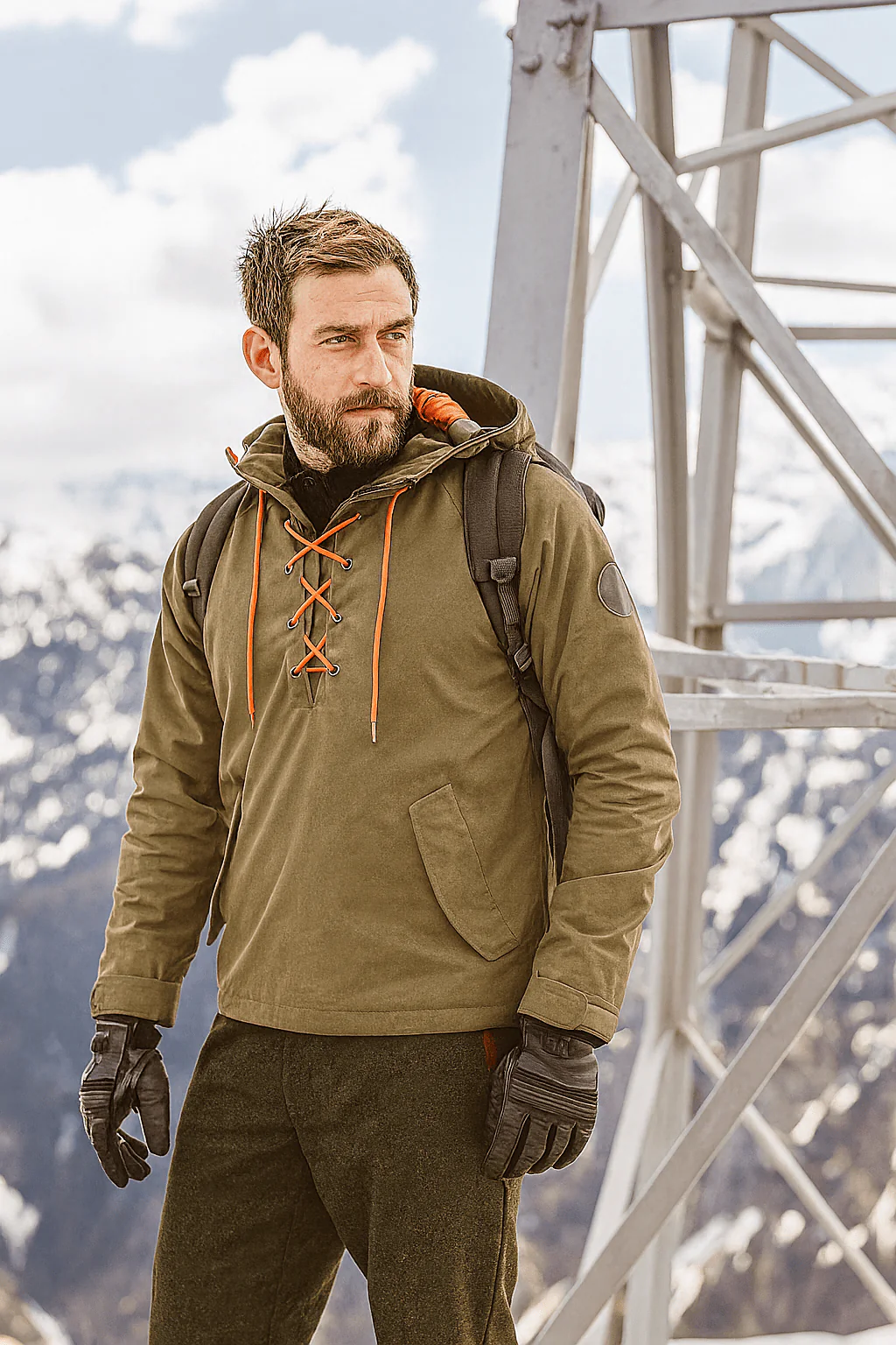 Mens Alps & Meters Technical Coats In Brown