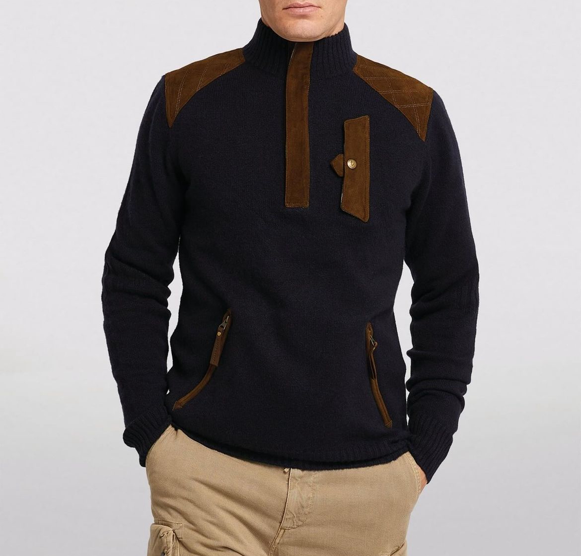 Mens Alps & Meters Knitwear In Navy