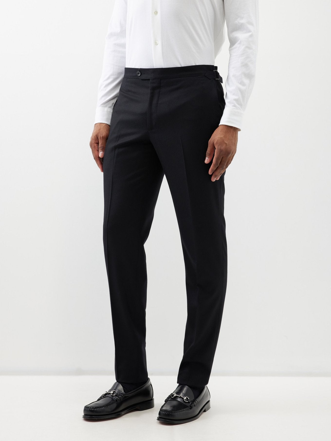 Mens Thom Sweeney Tailored Trousers In Black
