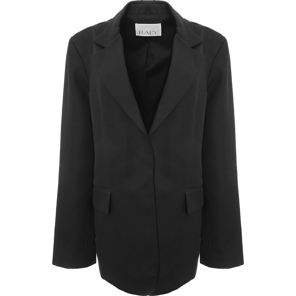 RAEY Womens Relaxed Suit Jacket in Black