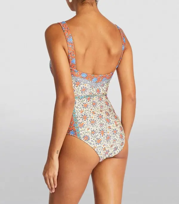Womens Boteh Fashion Swimsuit In Cream Multi