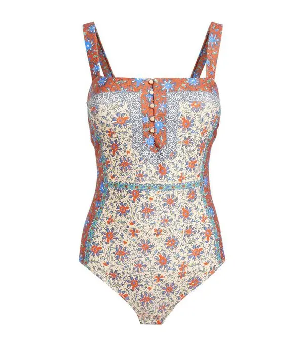 Womens Boteh Fashion Swimsuit In Cream Multi