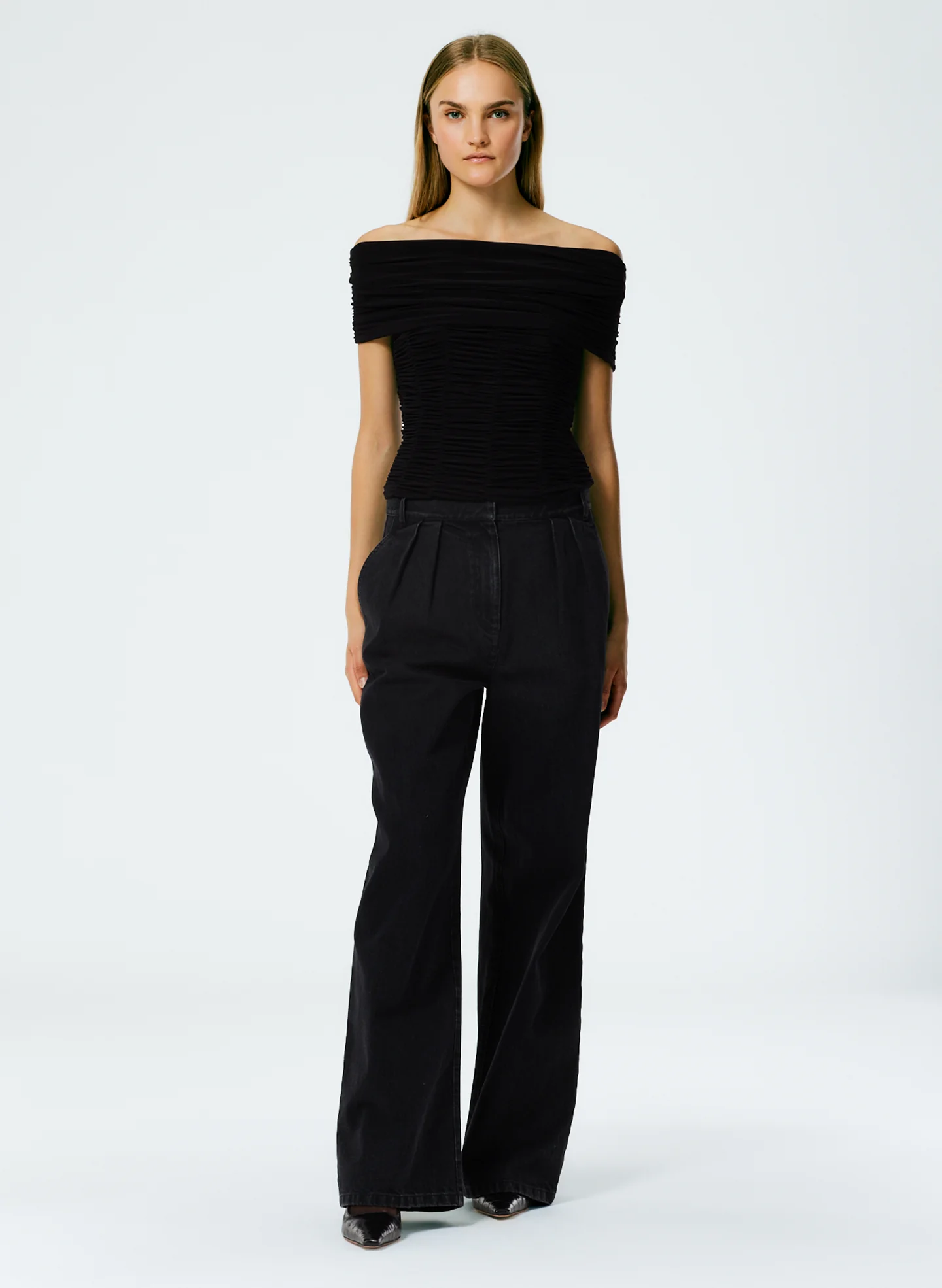 Womens Tibi Boyfriend Jeans In Black