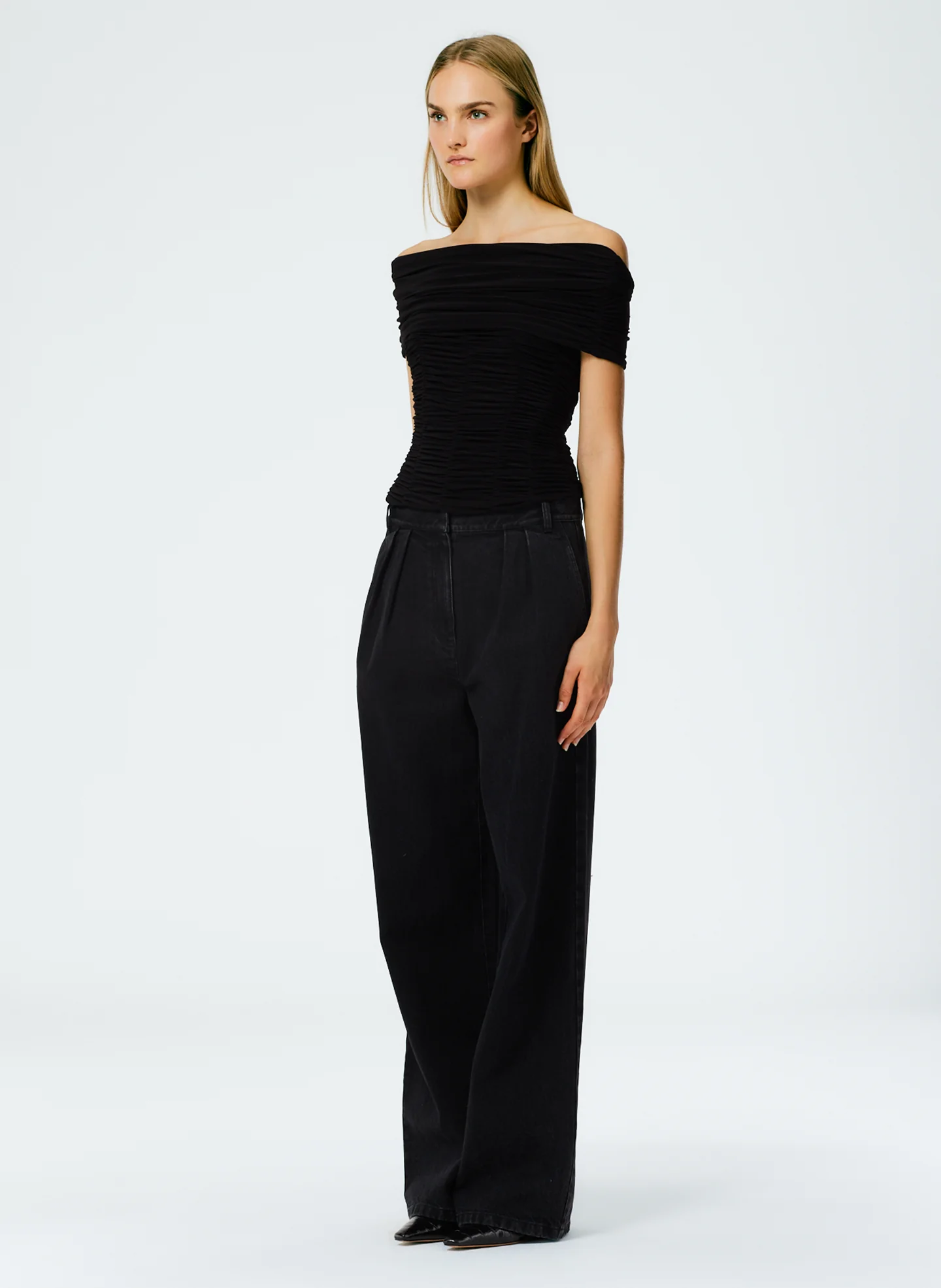 Womens Tibi Boyfriend Jeans In Black