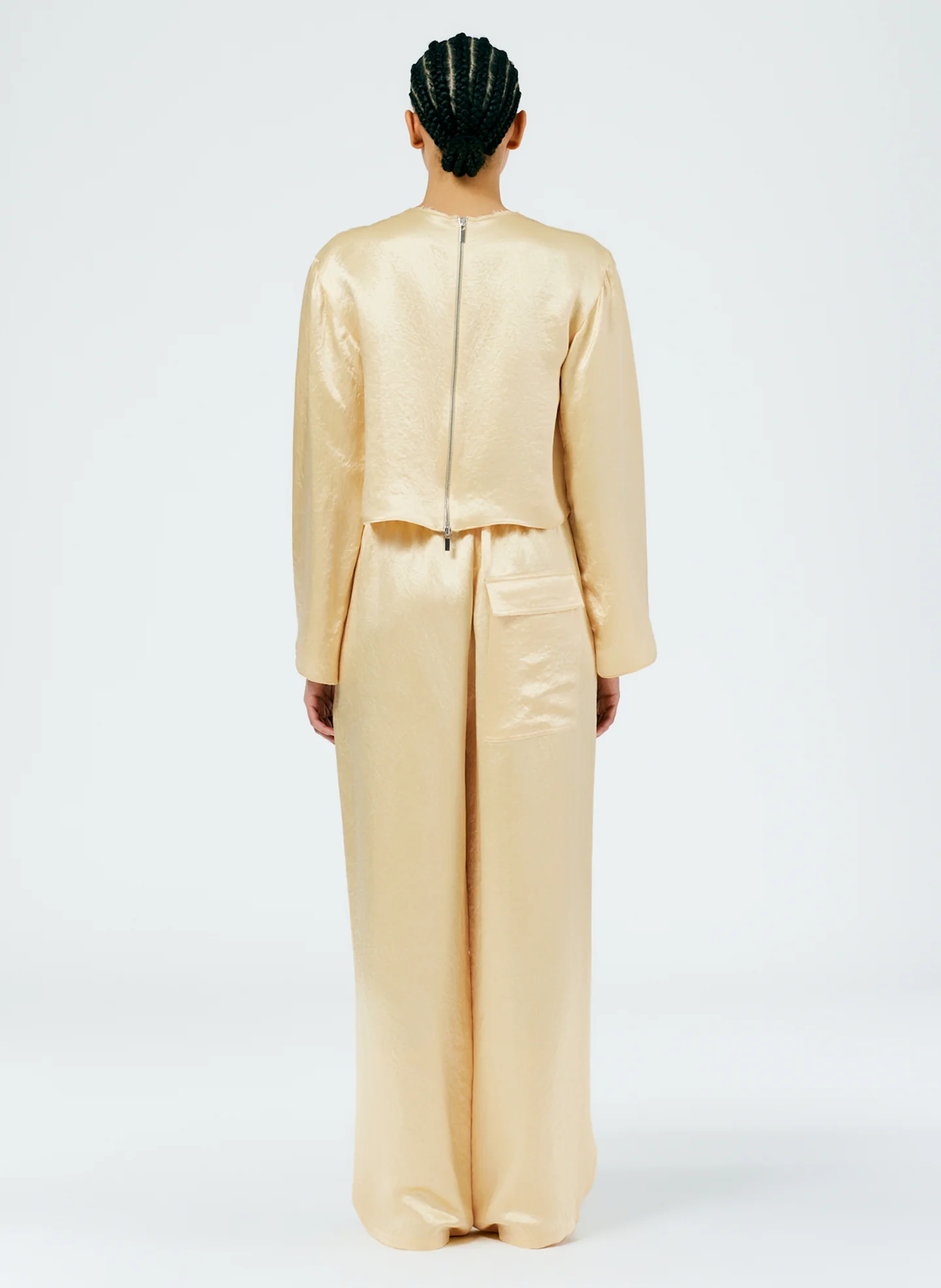 Womens Tibi Wide Leg Trousers In Yellow