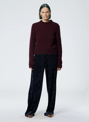 Womens Tibi Wide Leg Trousers In Navy