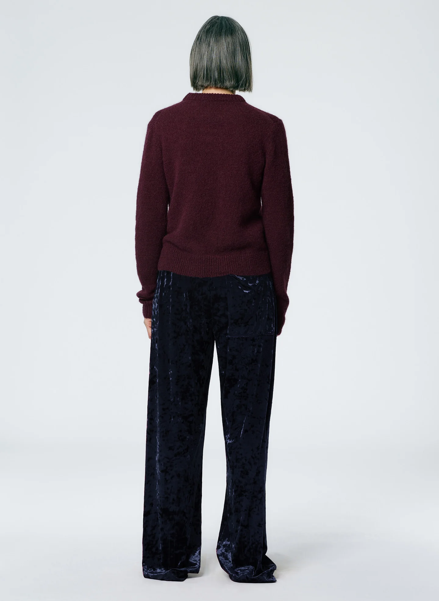 Womens Tibi Wide Leg Trousers In Navy