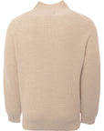 Nn.07 Mens Liam Wool Blend Knitted Mock Neck in Cream