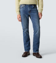 Mens Frame Denim Straight Jeans In Blue