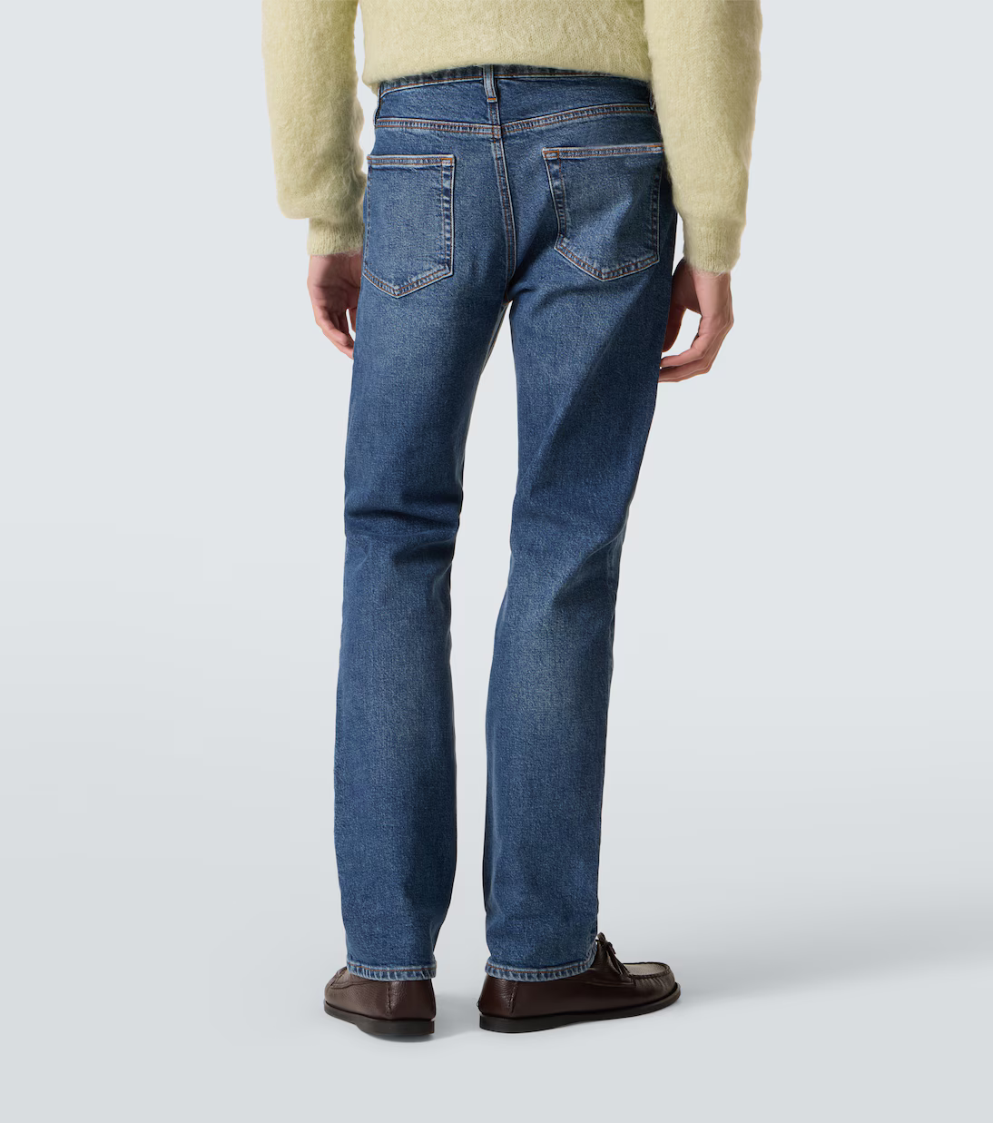 Mens Frame Denim Straight Jeans In Blue