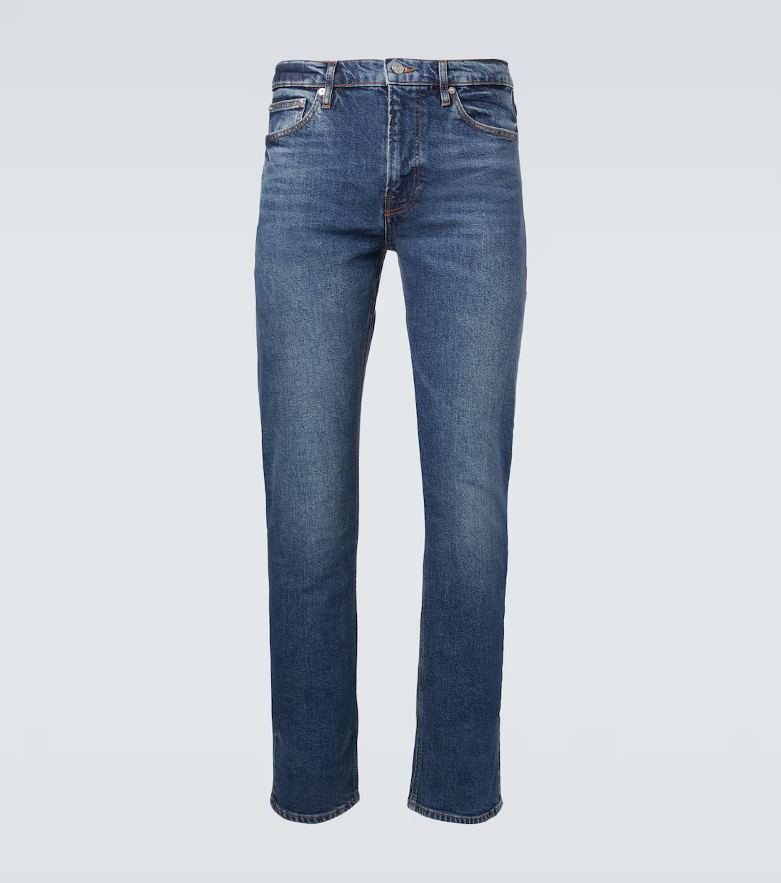 Mens Frame Denim Straight Jeans In Blue