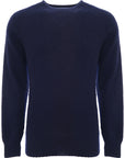 Ymc Mens Suedehead Lambswool Knitted Crew Neck in Navy