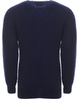 Ymc Mens Suedehead Lambswool Knitted Crew Neck in Navy