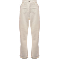 RAEY Womens Organic Dad Jean 31" in White