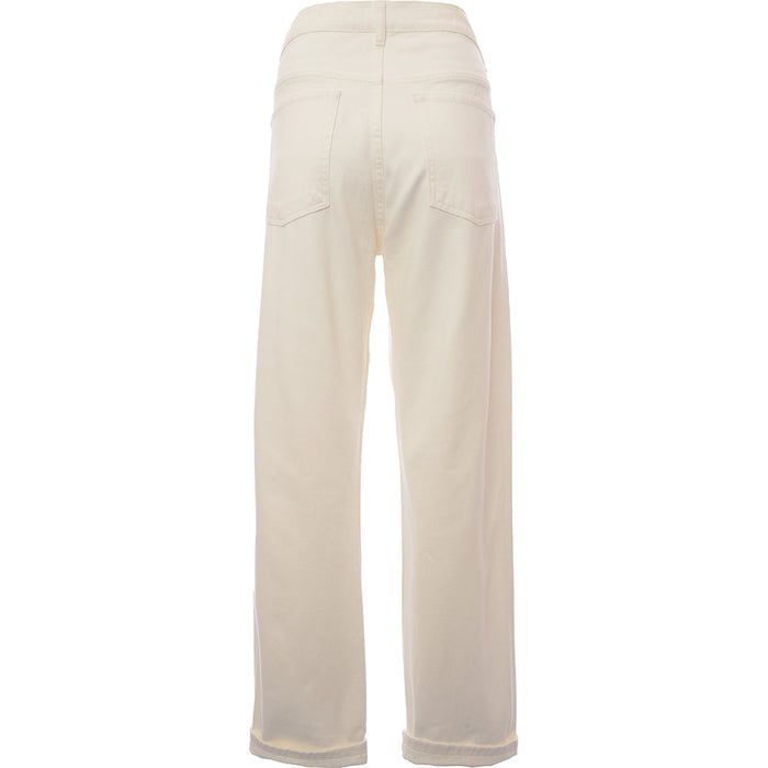 RAEY Womens Organic Dad Jean 31" in White