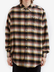 Mens Aries Long Sleeve Casual In Beige Multi