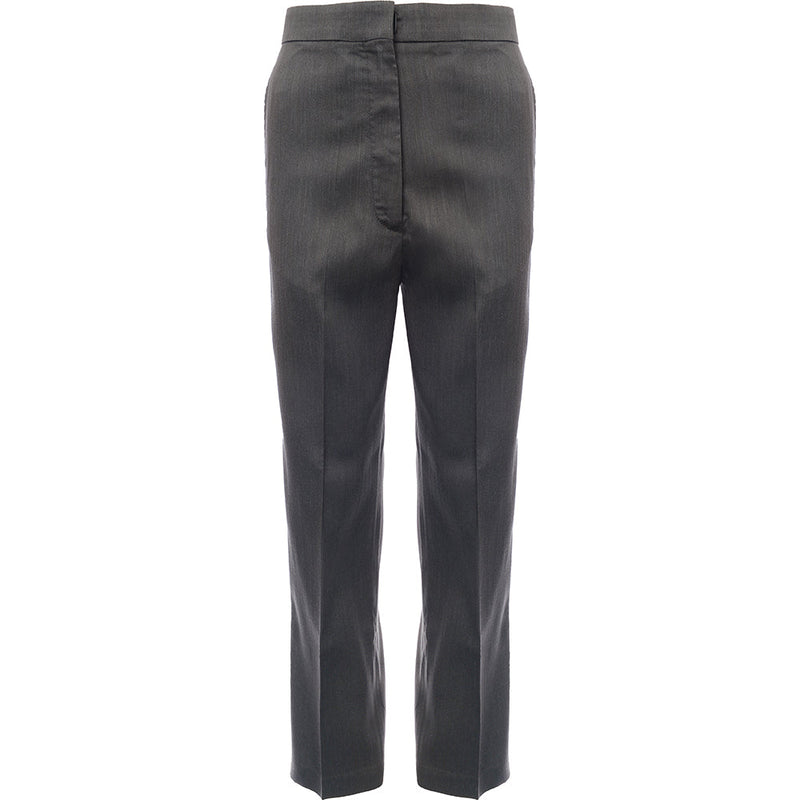 RAEY Womens Tapered Leg Slubby Trousers in Grey