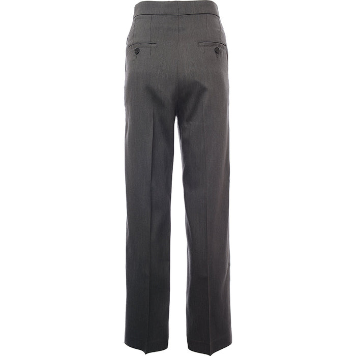 RAEY Womens Tapered Leg Slubby Trousers in Grey