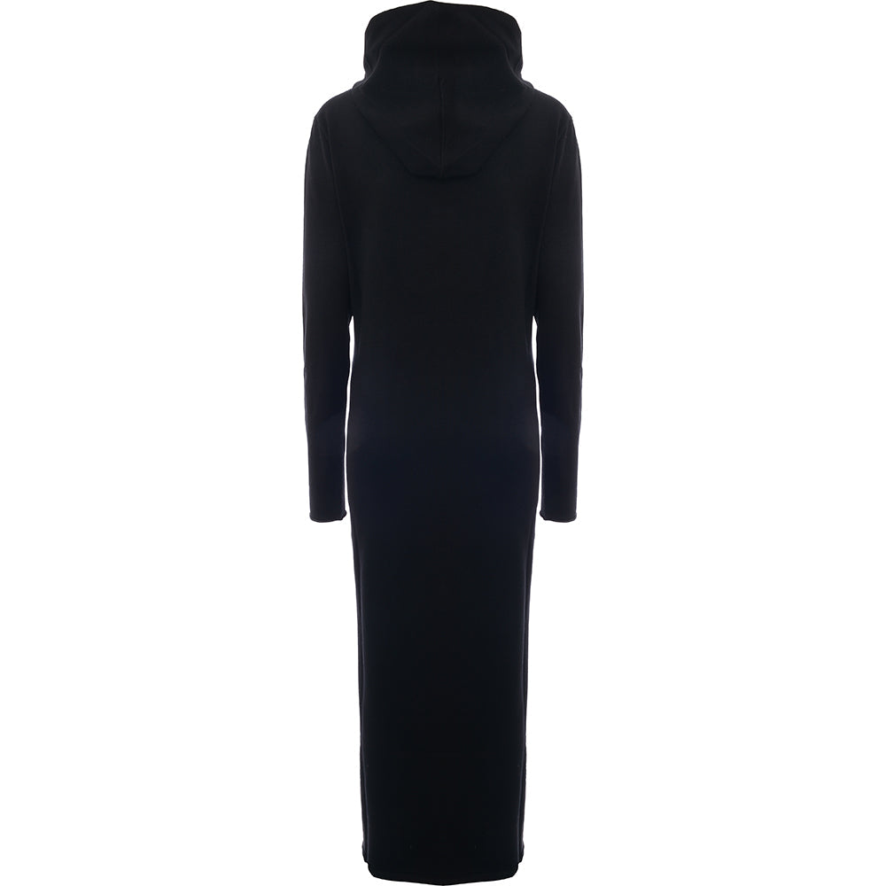 RAEY Womens Zip Front Hooded Dress in Black