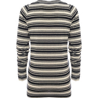 RAEY Womens Variegated Stripe Raglan in Black