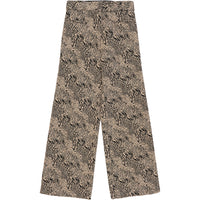 RAEY Womens Jacquard Crop Flare Trousers in Navy