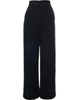 RAEY Womens Boucle Wide Leg Trousers in Black