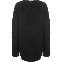 RAEY Womens (Grs) Responsible Soft Fluffy V Neck Jumper in Black