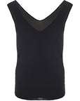 RAEY Womens Silk Layered Scoop Cami in Black