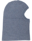 RAEY Womens Responsible Rib Trim Balaclava Hood in Blue